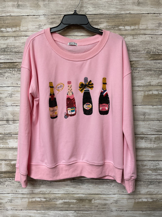 Sweatshirt Crewneck By Why Dress In Pink, Size:Xl