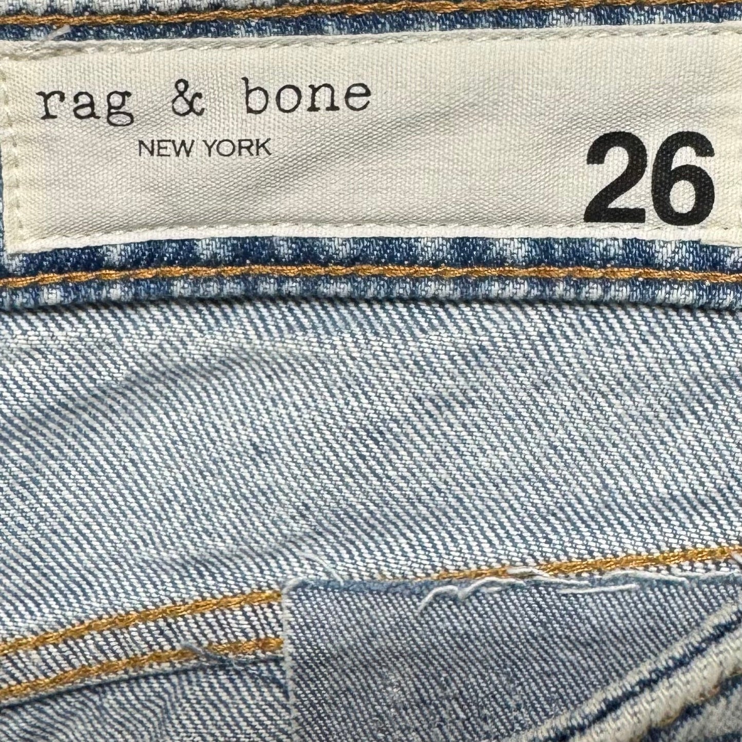 Alex High Rise Straight Jean By Rag And Bone In Blue Denim, Size: 2/26