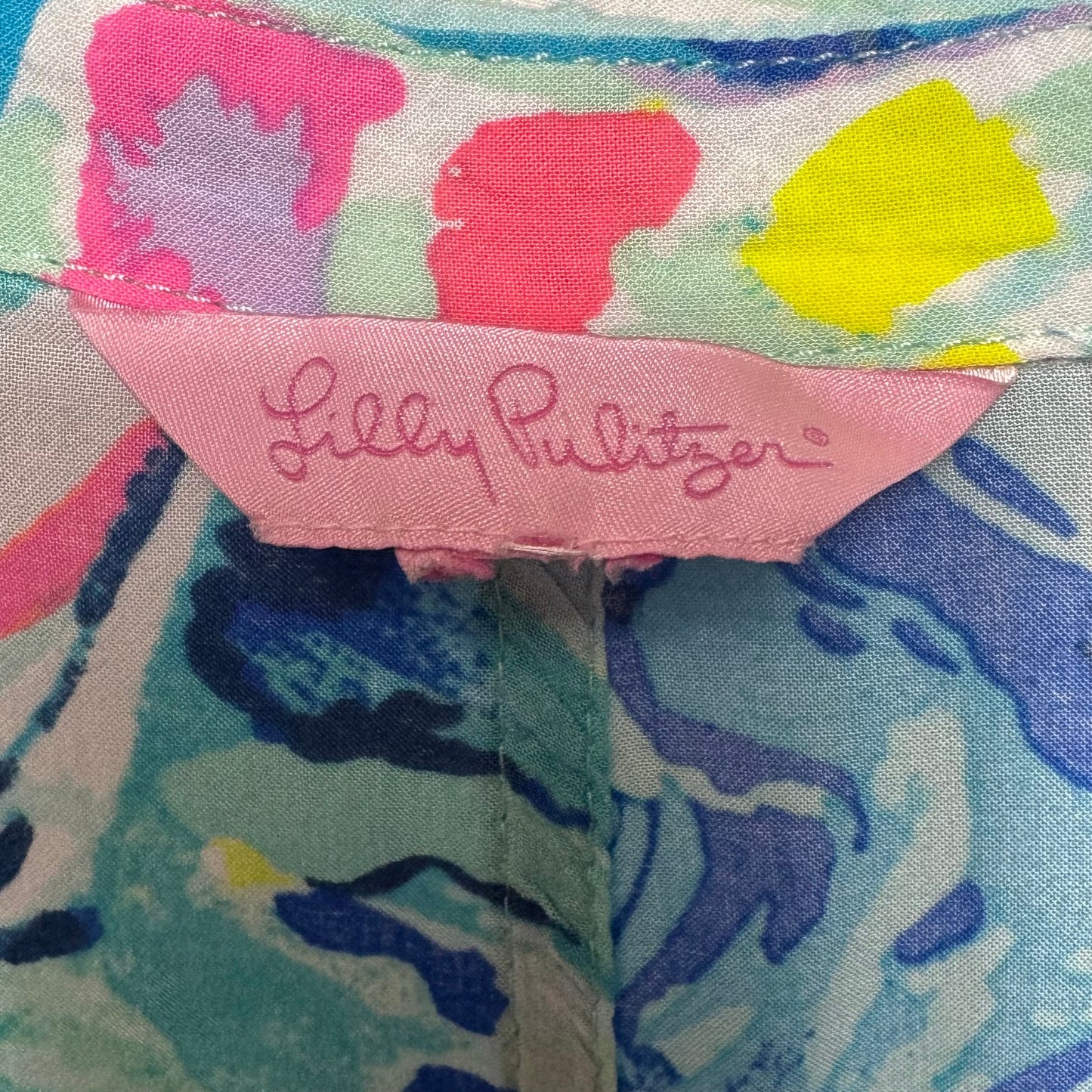 Emerald Beach Cover-Up Tunic Designer By Lilly Pulitzer In Nautical Print, Size: M/L ESTIMATED