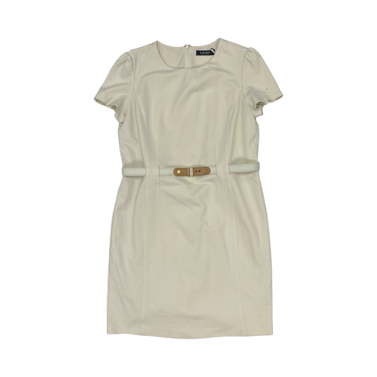 Dress Work By Lauren By Ralph Lauren In Cream, Size:12
