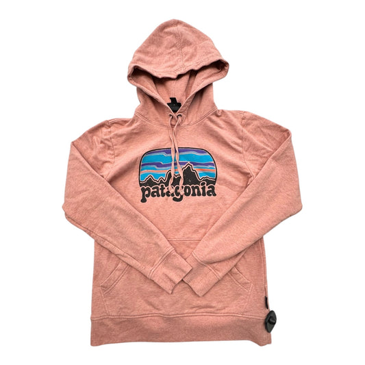 Athletic Sweatshirt Hoodie By Patagonia In Pink, Size:M