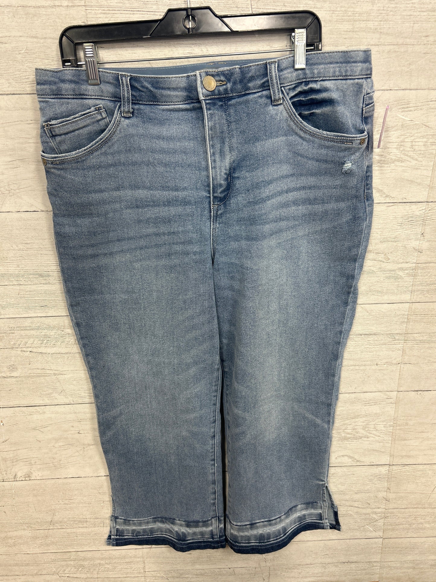 Jeans Straight By Wit & Wisdom In Blue Denim, Size:14