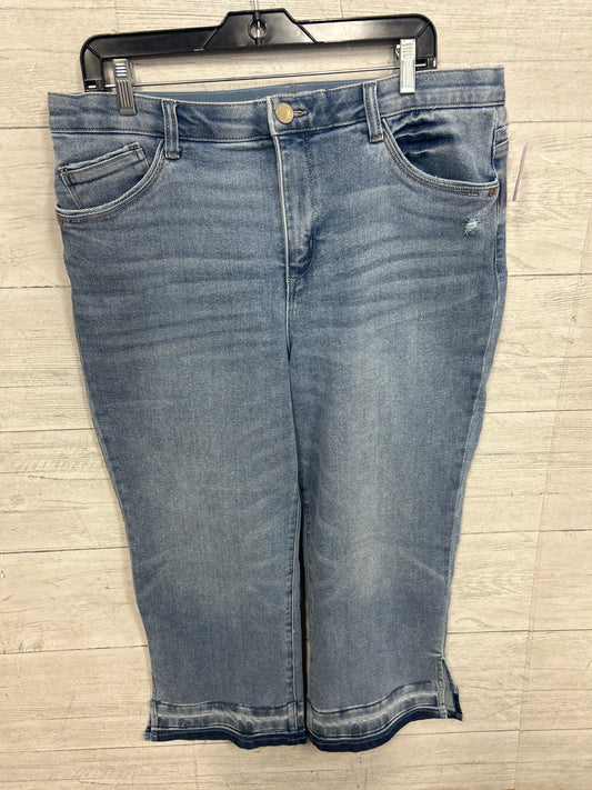 Jeans Straight By Wit & Wisdom In Blue Denim, Size:14