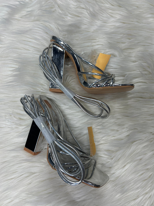Shoes Heels Block By Cmc In Silver, Size:8