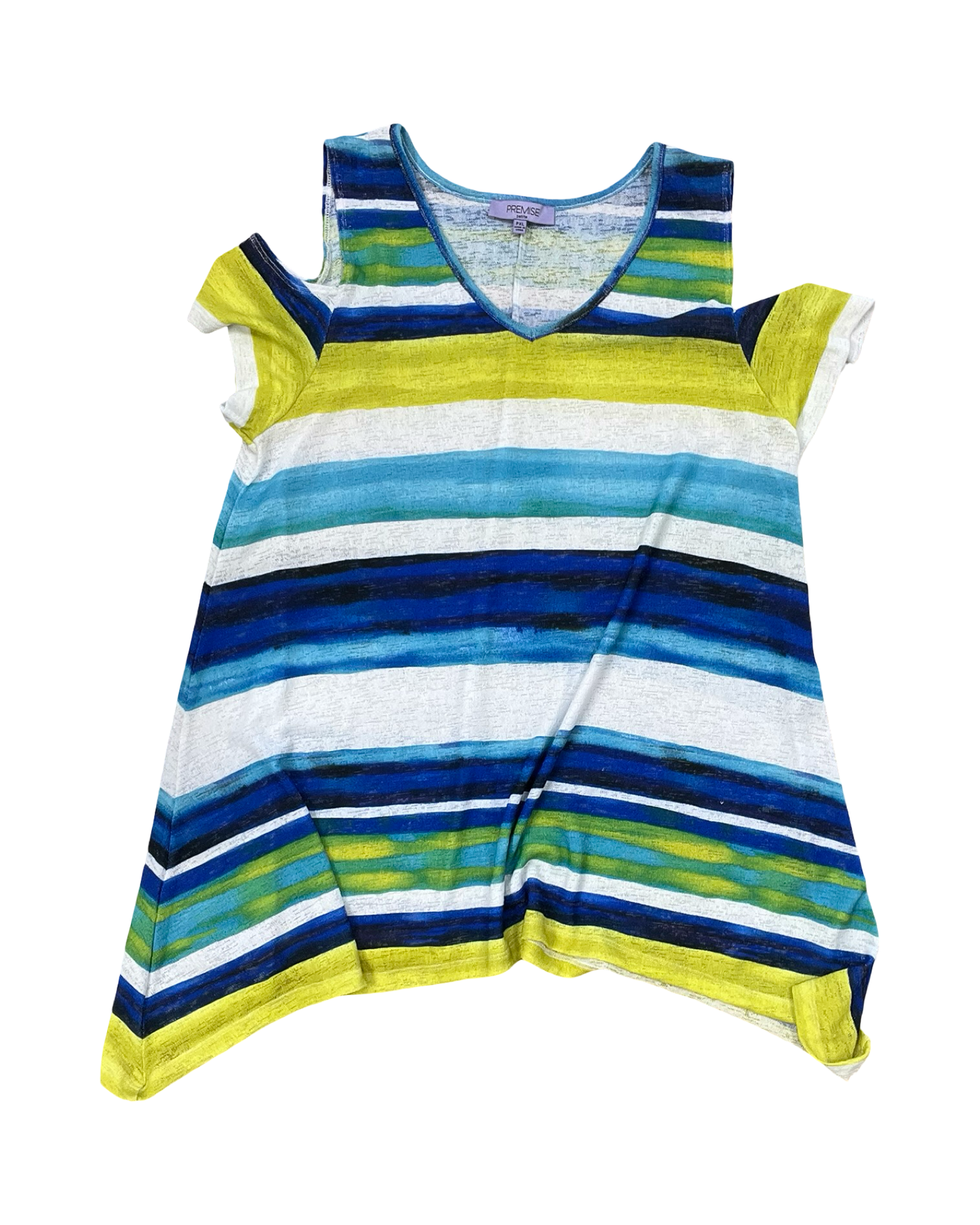 Top Ss By Clothes Mentor In Blue & Green, Size:Xl