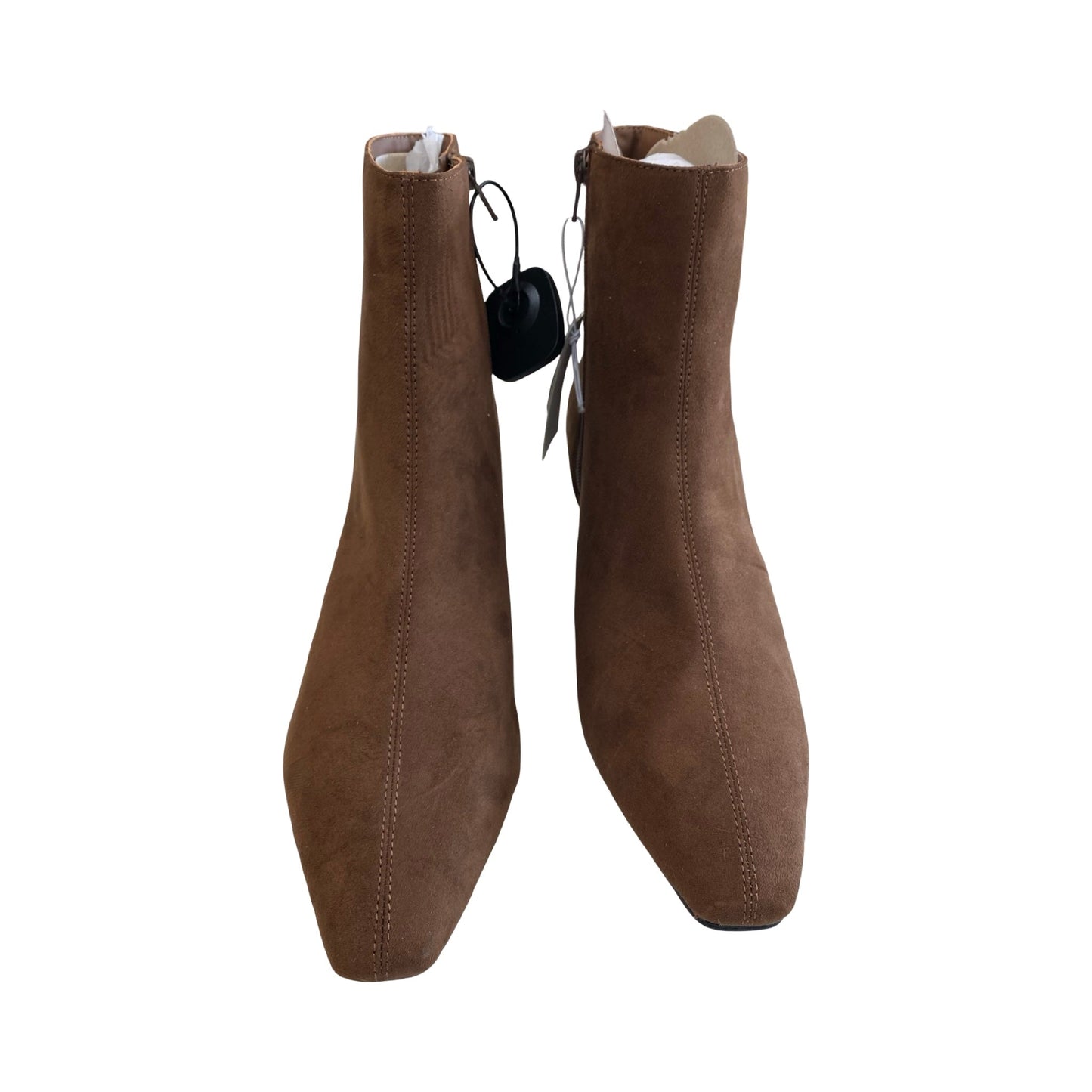 Boots Ankle Heels By Gap In Brown, Size:10