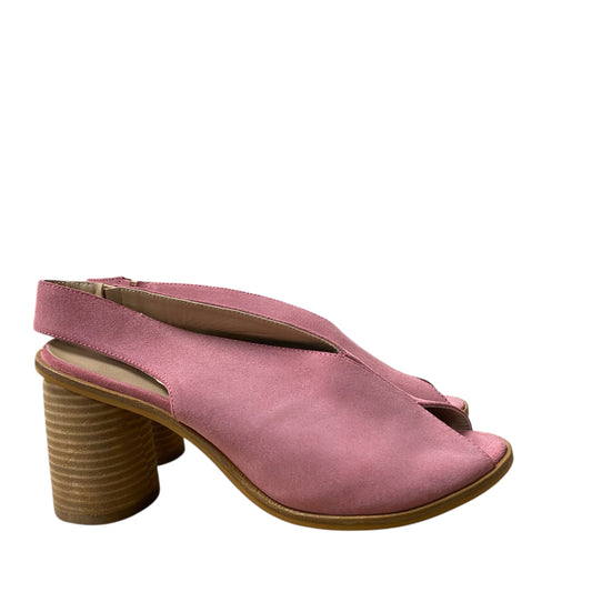 Sandals Heels Block By Anthropologie In Pink, Size:9.5