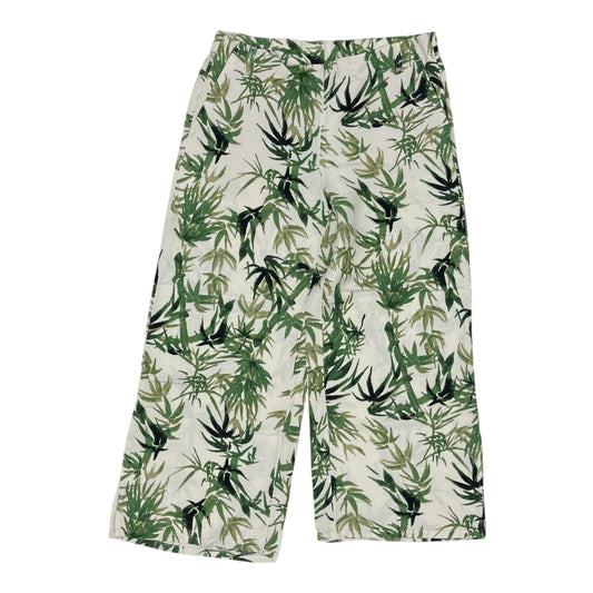 Pants Linen By J. Jill In Green & Tan, Size:Medium