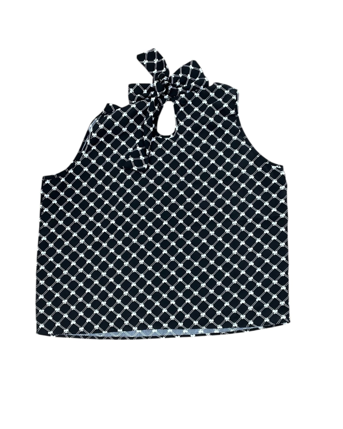 Top Sleeveless By Clothes Mentor In Black & White, Size:2X