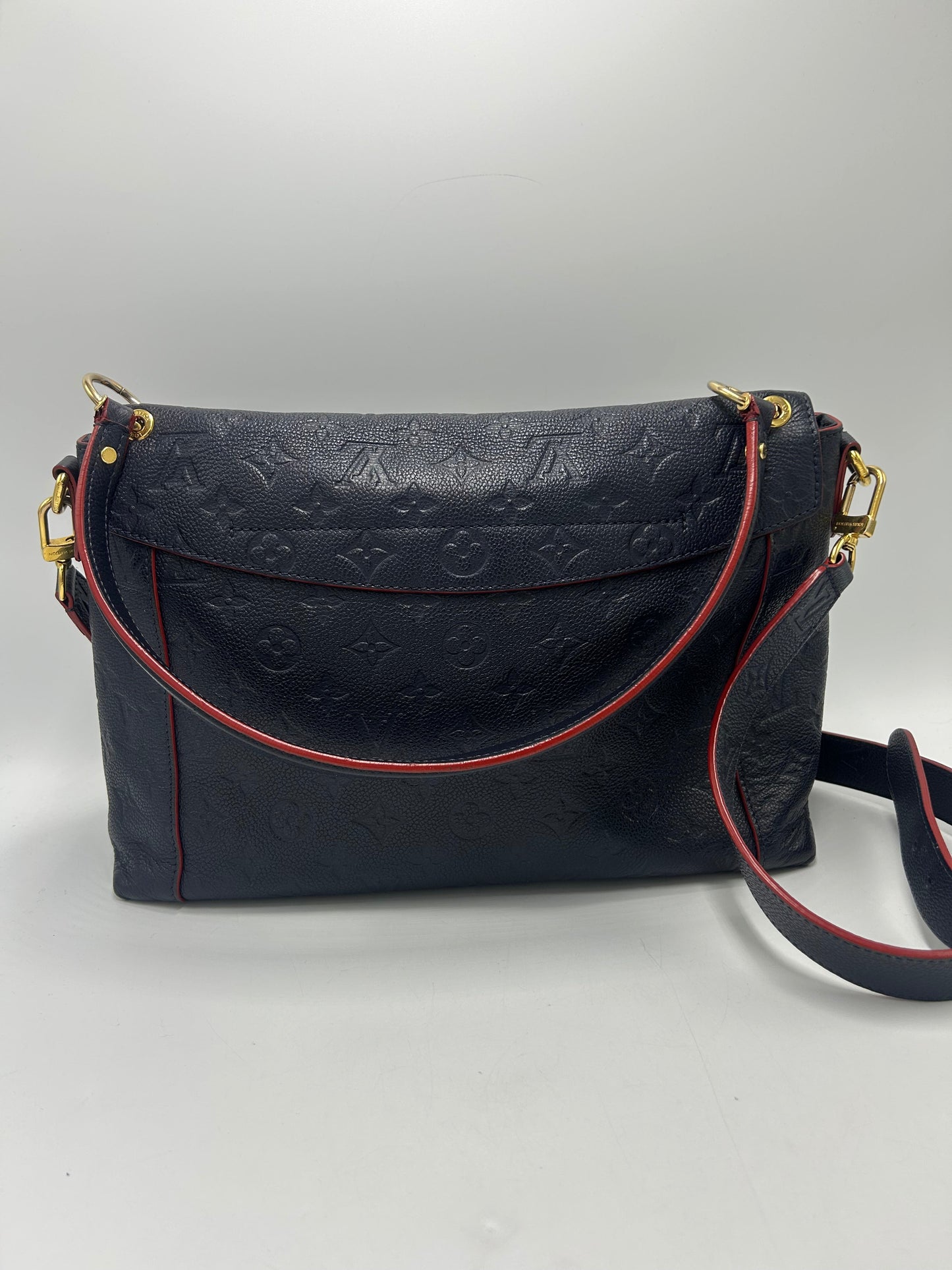 Louis Vuitton Blanche Empreinte MM Luxury Designer Handbag