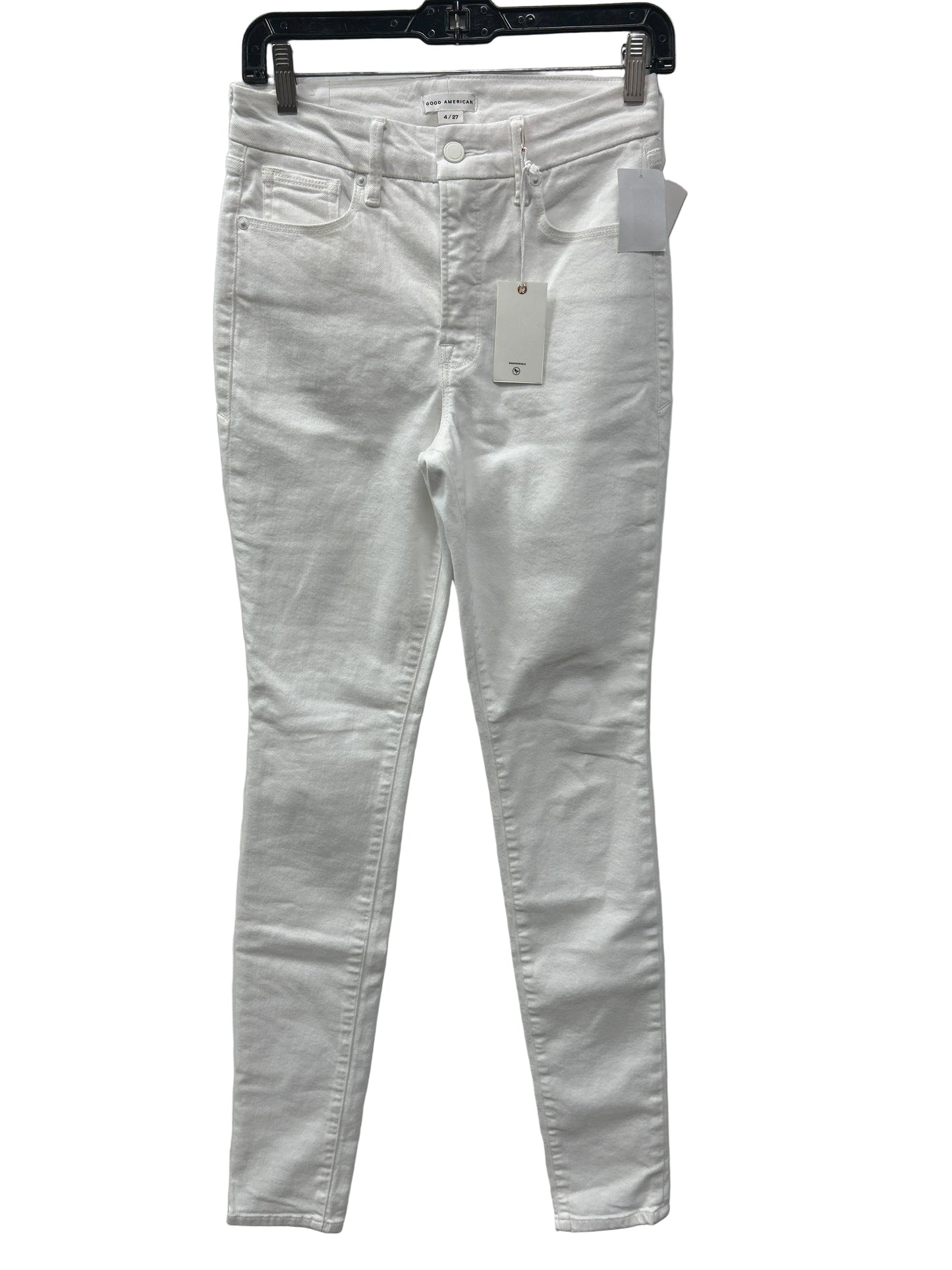 Jeans Skinny By Good American In White Denim, Size:4L
