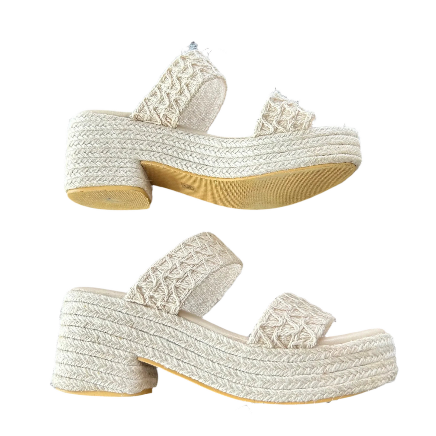 Sandals Heels Block By Matisse In Cream, Size: 9