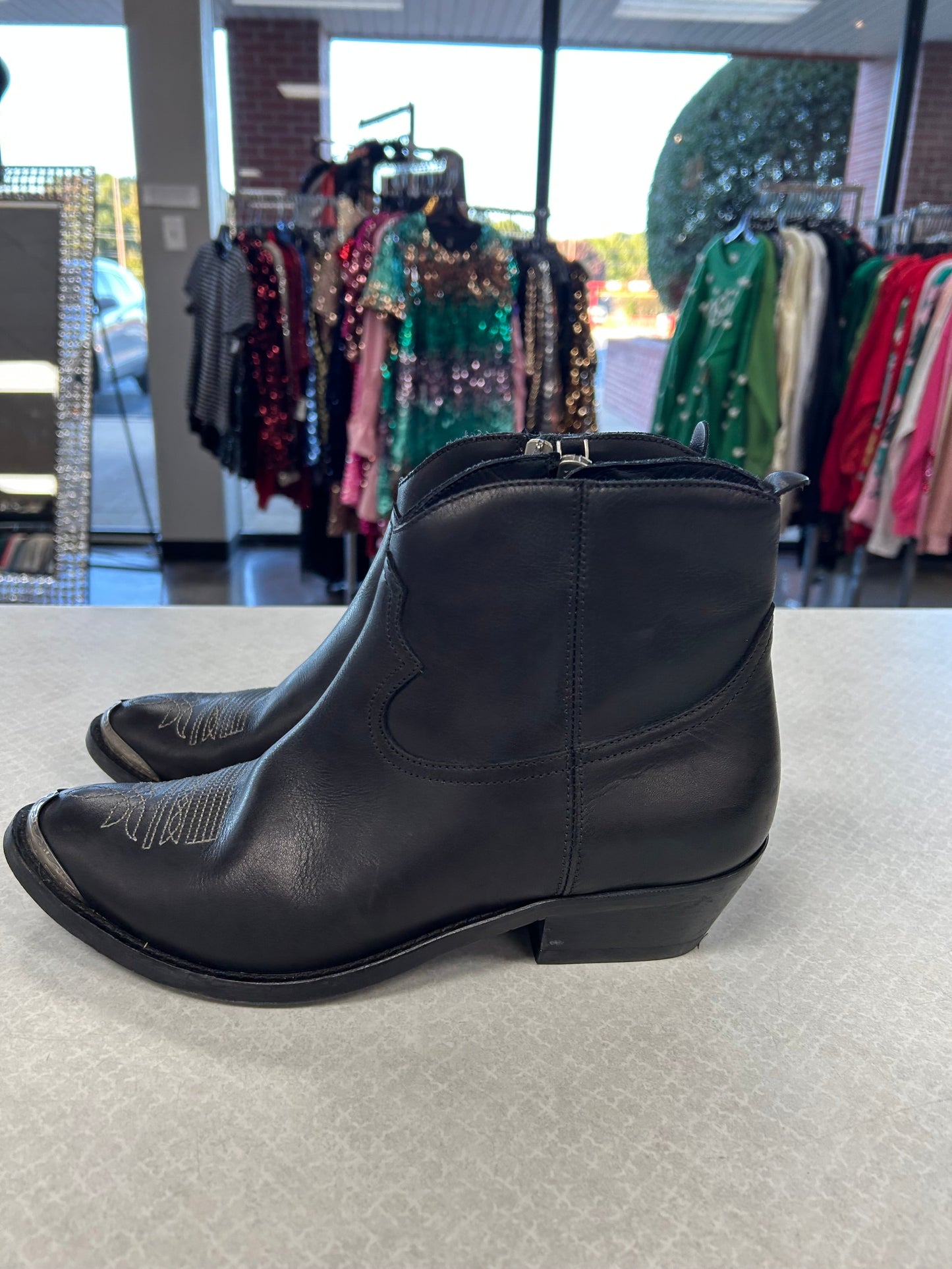 Boots Luxury Designer By Golden Goose In Black, Size:10/40