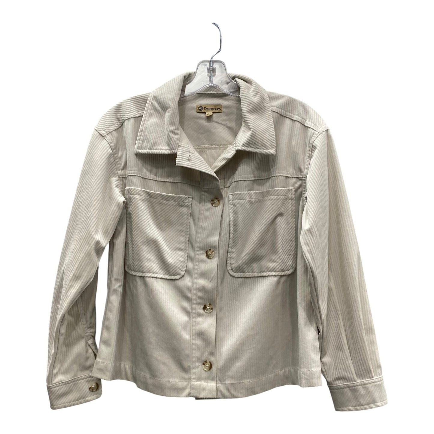 Jacket Shirt By Democracy In Beige, Size:Xs