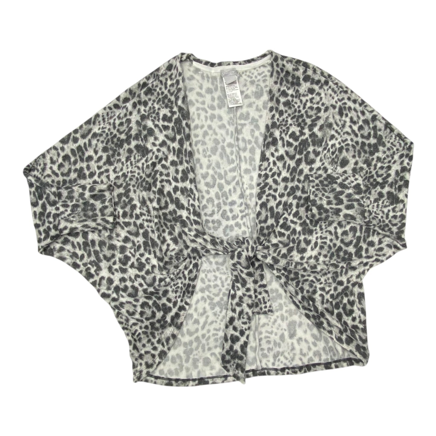 Sweater Cardigan By Chicos In Animal Print, Size:S