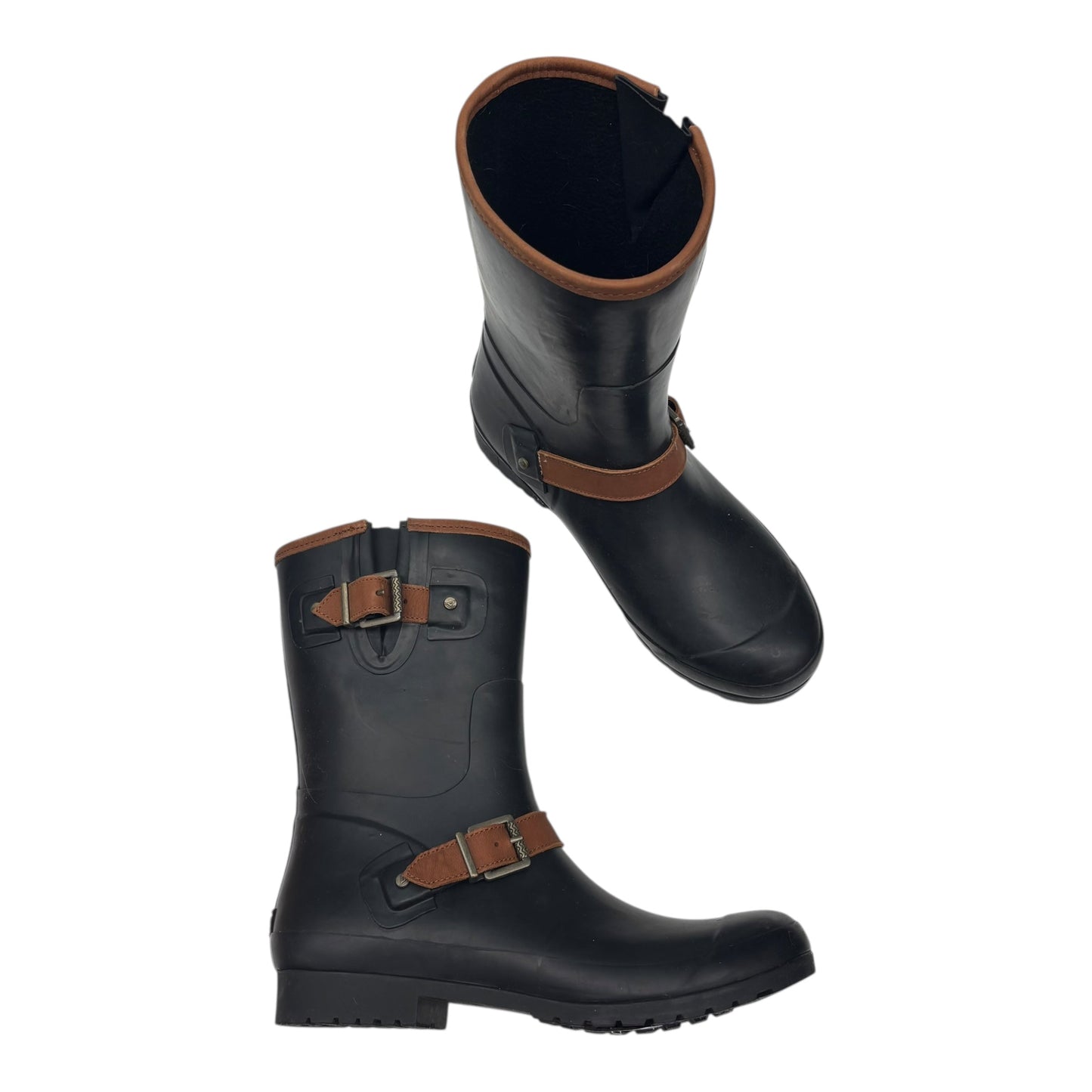 Boots Rain By Sperry In Black & Tan, Size:10