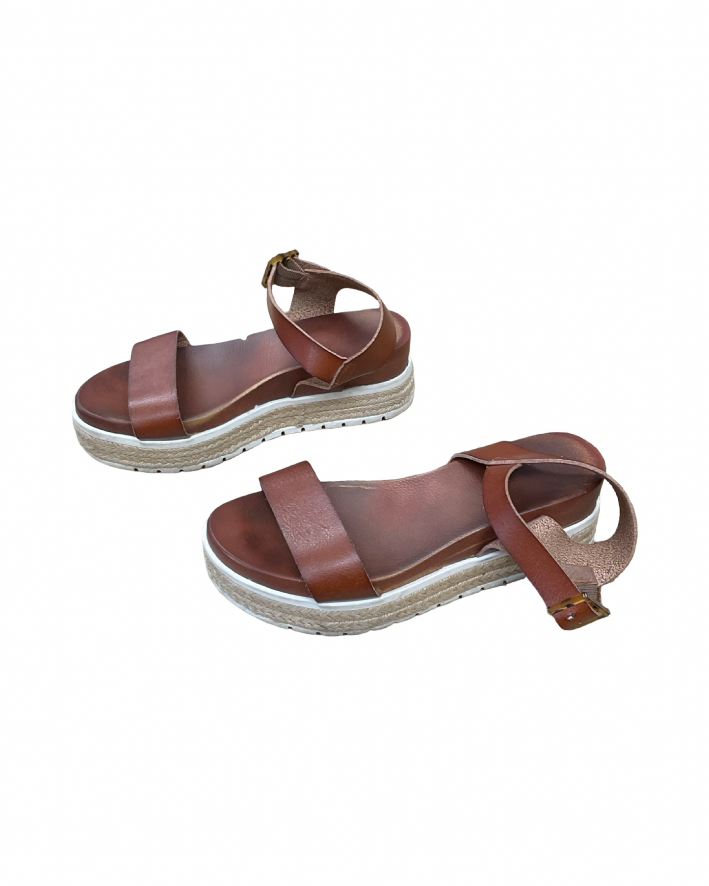 Sandals Heels Wedge By Mia In Brown, Size:7