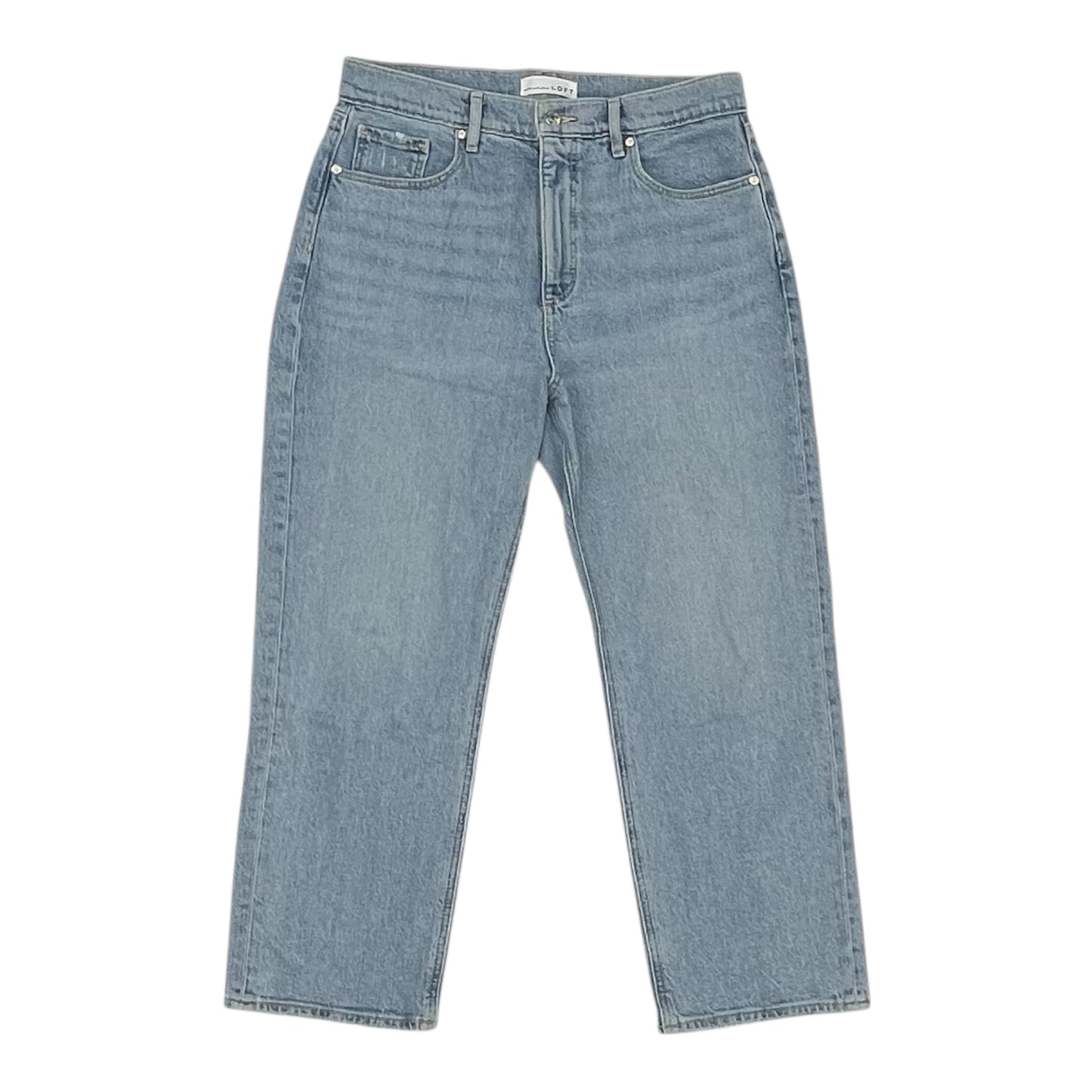 Jeans Straight By Loft In Blue Denim, Size:8