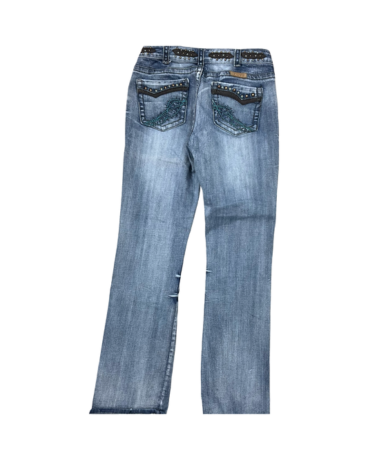 Jeans Boot Cut By Clothes Mentor In Blue Denim, Size:12