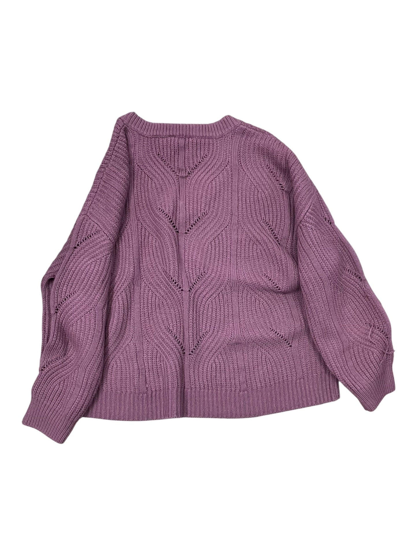Sweater By Terra & Sky In Purple, Size:2X