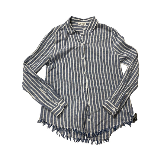 Top Ls By Beachlunchlounge In Blue & White, Size:S