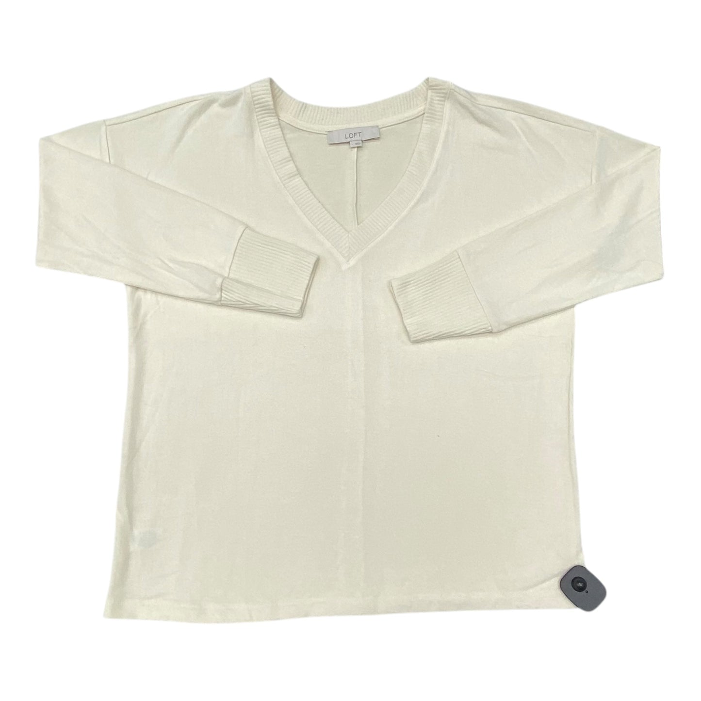 Sweater By Loft In Cream, Size:L