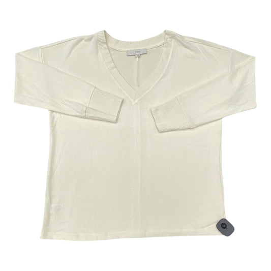 Sweater By Loft In Cream, Size:L