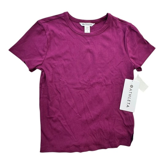 Athletic Top Ss By Athleta In Purple, Size:S