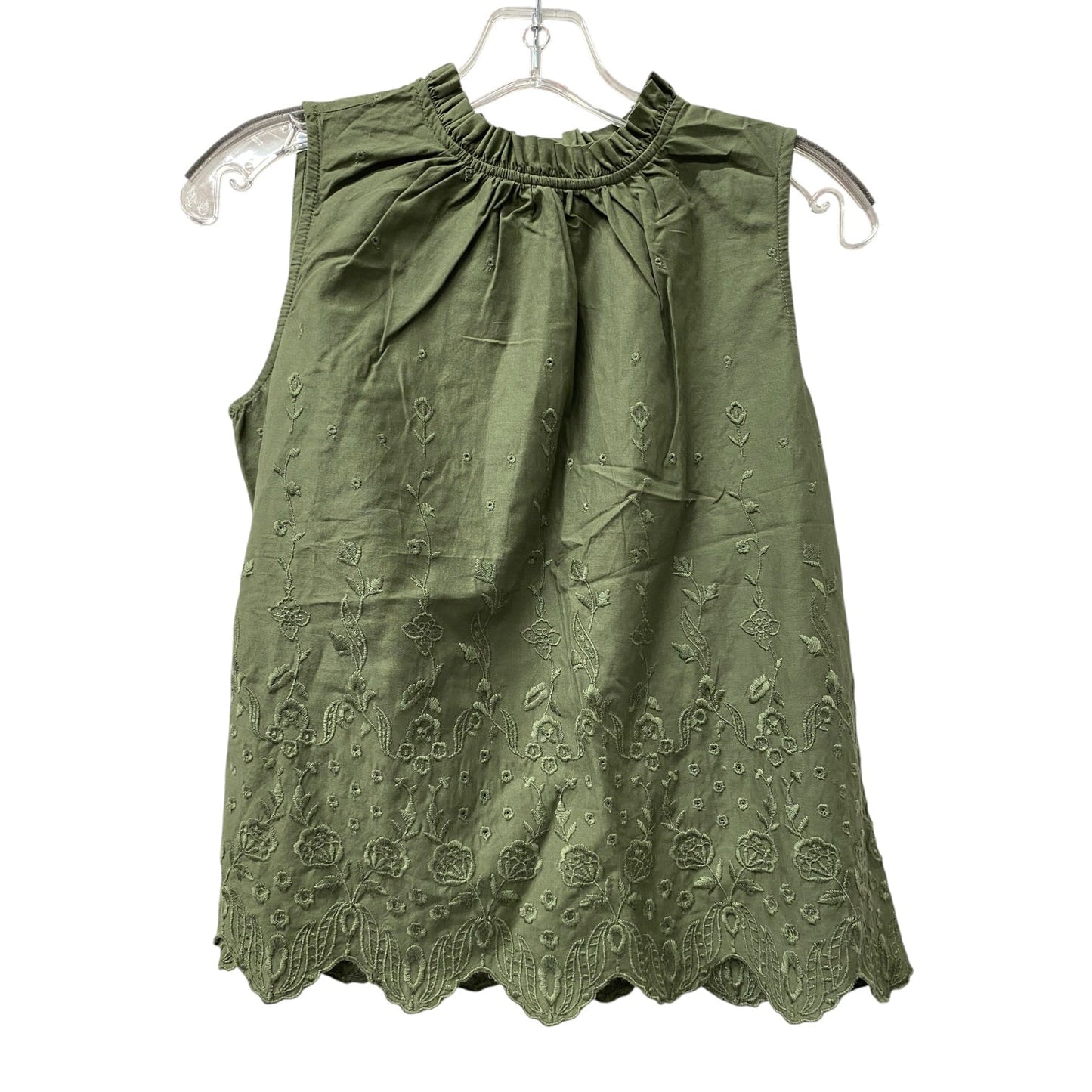 Top Sleeveless By Loft In Green, Size:Xsp
