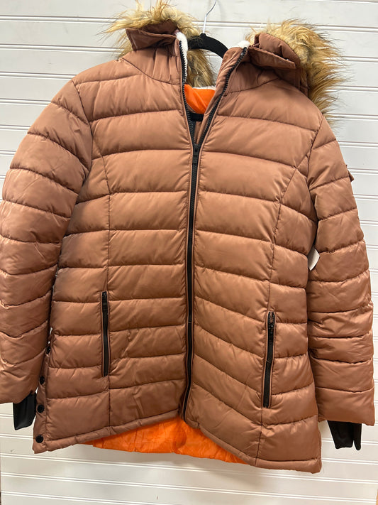Coat Puffer & Quilted By Steve Madden In Bronze, Size:L