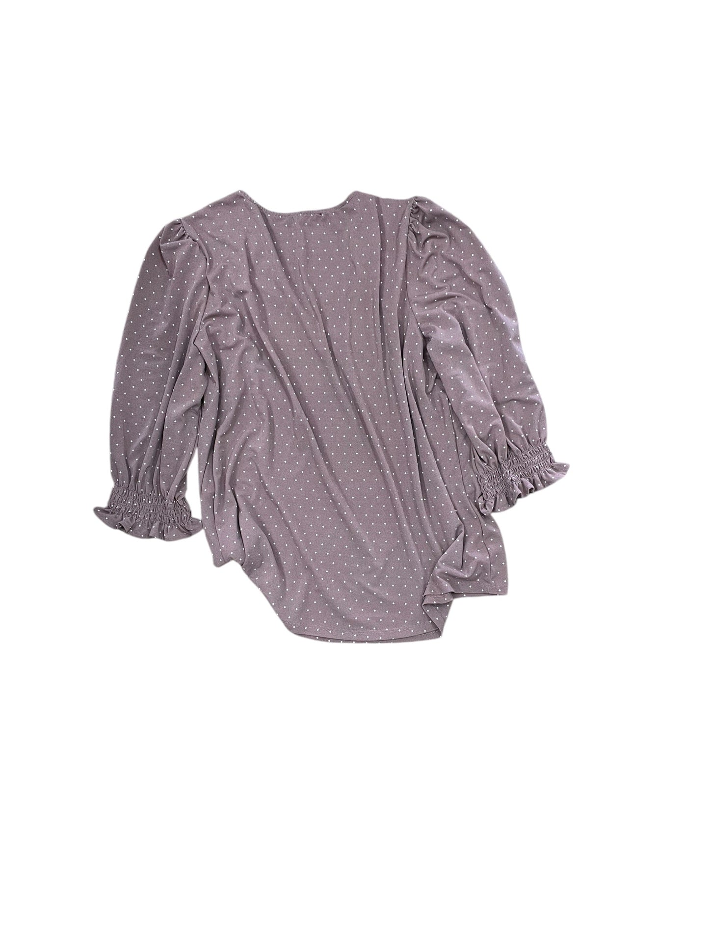 Top 3/4 Sleeve By Adrianna Papell In Brown, Size:1X