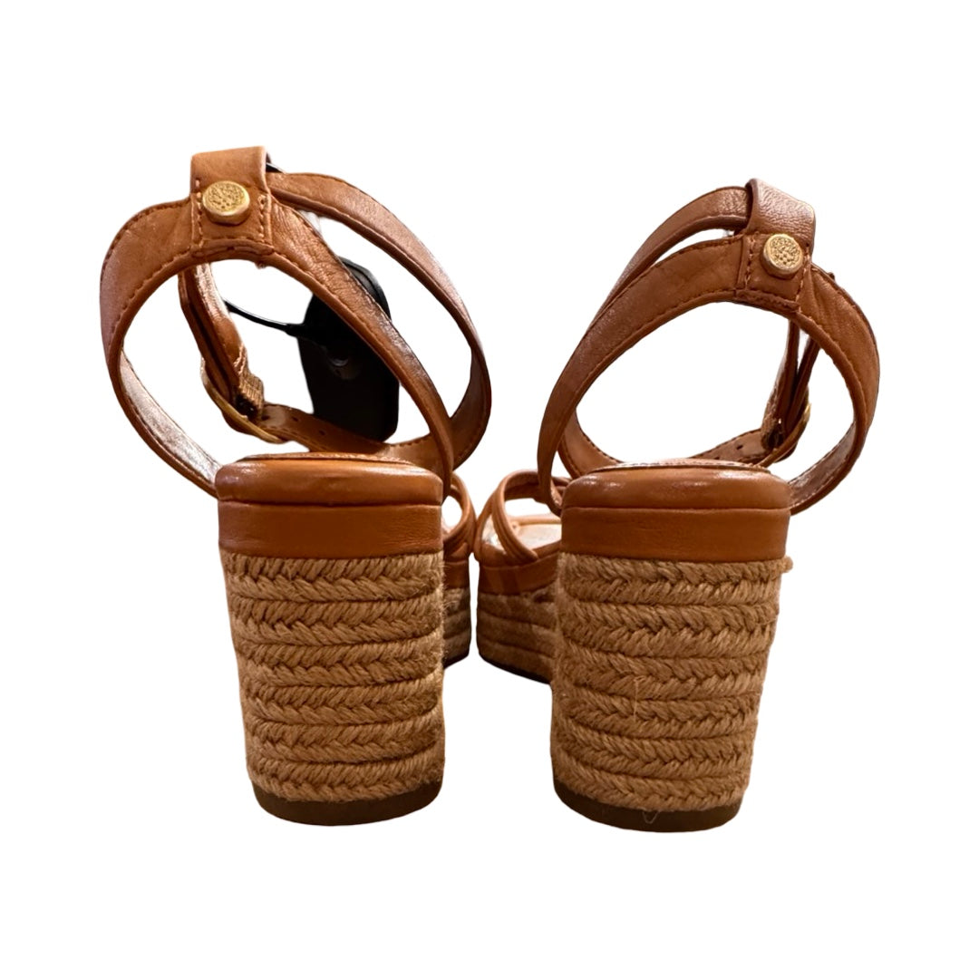 Sandals Heels Wedge By Vince Camuto In Brown, Size:6.5