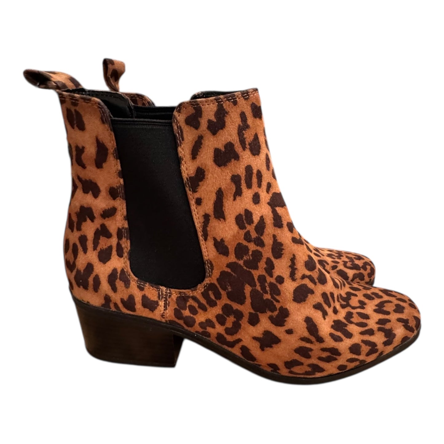 Boots Ankle Heels By A New Day In Animal Print, Size:9