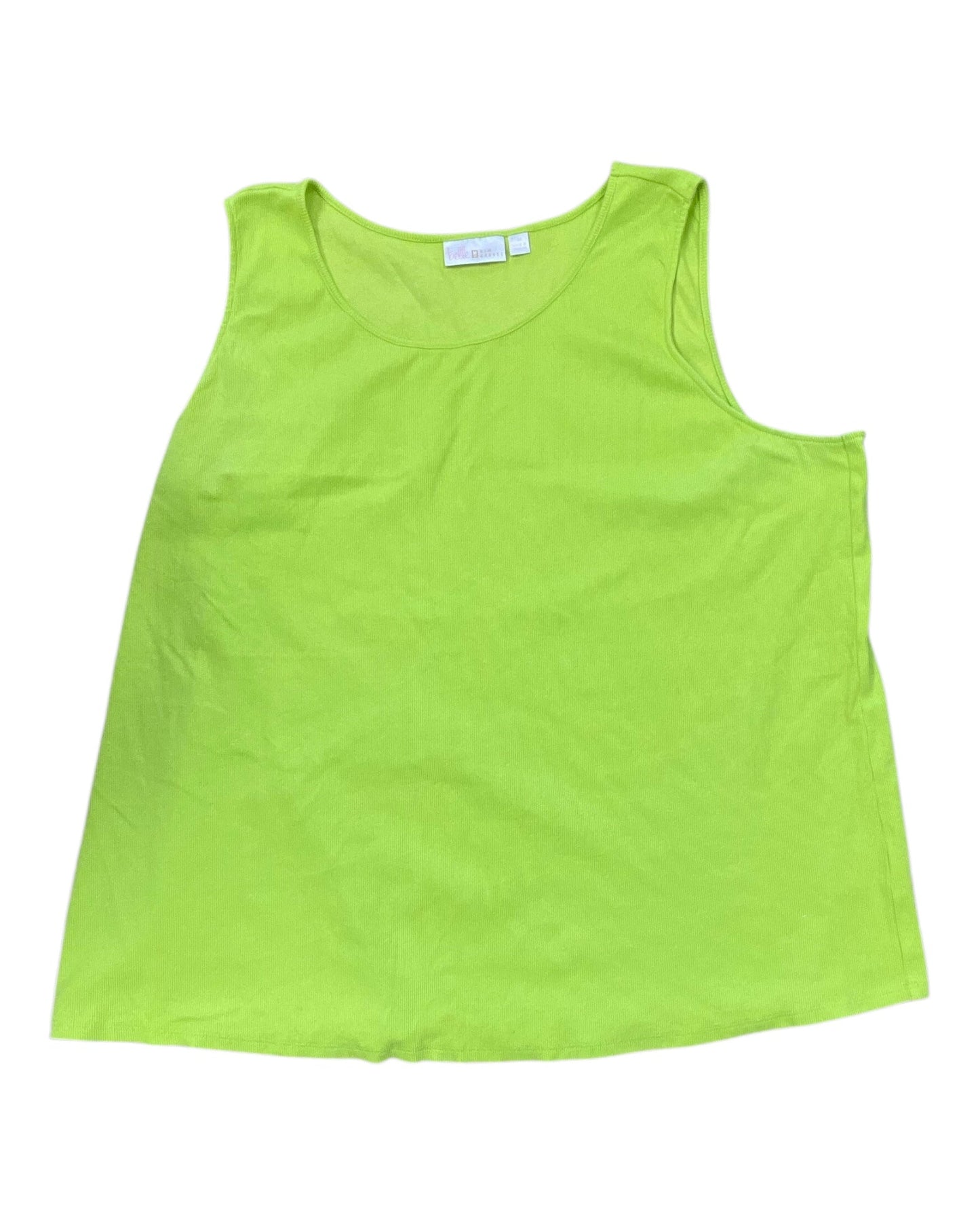 Top Sleeveless Basic By Belle By Kim Gravel In Green, Size:3X