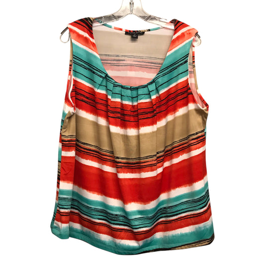 Top Sleeveless By Danillo Studio In Multi, Size:2X