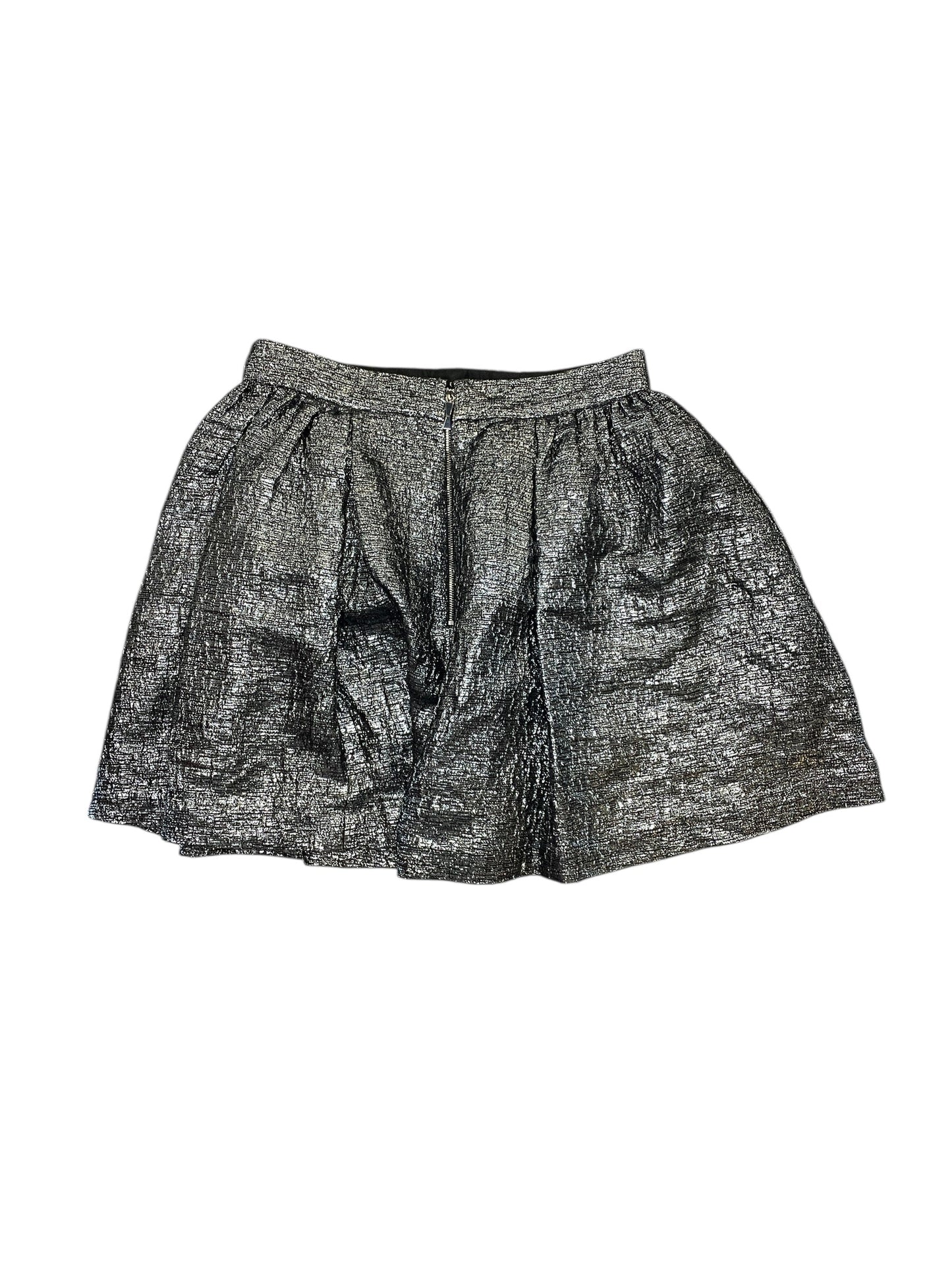 Skirt Designer By Kate Spade In Silver, Size:M