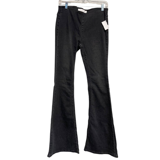 Jeans Flared By Newbury Kustom In Black Denim, Size:8