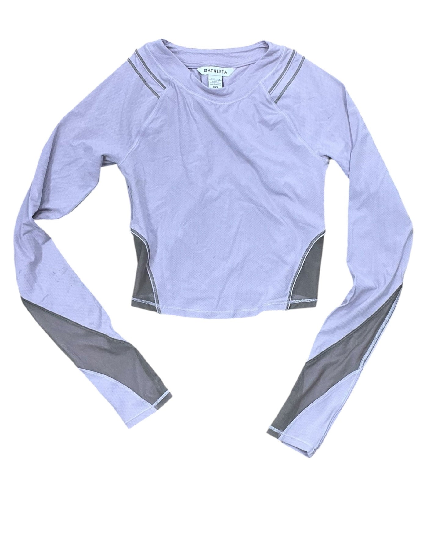 Athletic Top Ls Collar By Athleta In Purple, Size:Xs