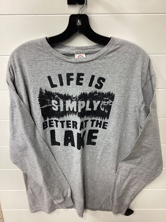 Top Ls By Clothes Mentor In Grey, Size:L