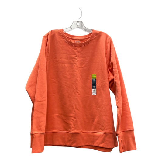 Athletic Sweatshirt Crewneck By Tek Gear In Orange, Size:1X