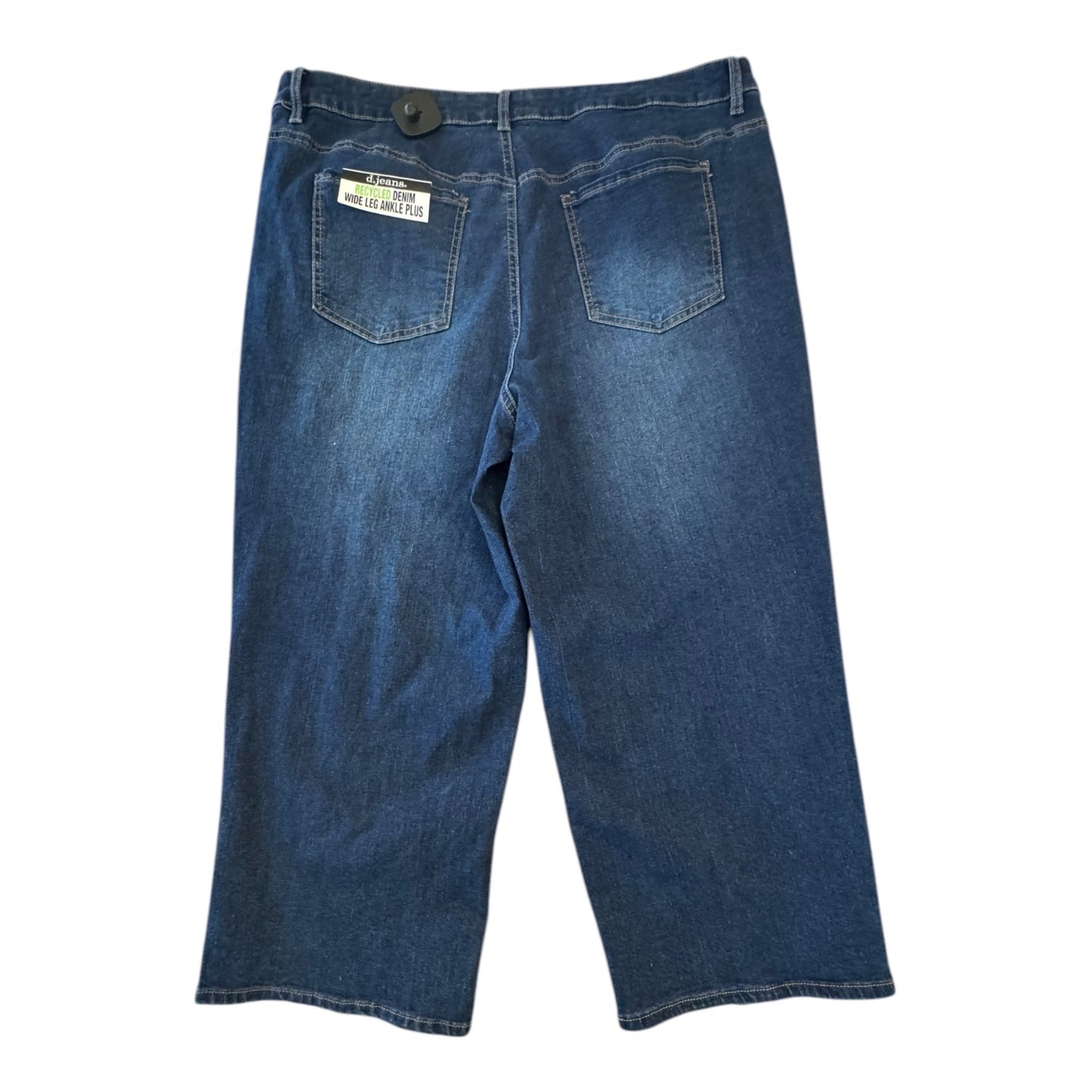 Jeans Cropped By D Jeans In Blue Denim, Size:20