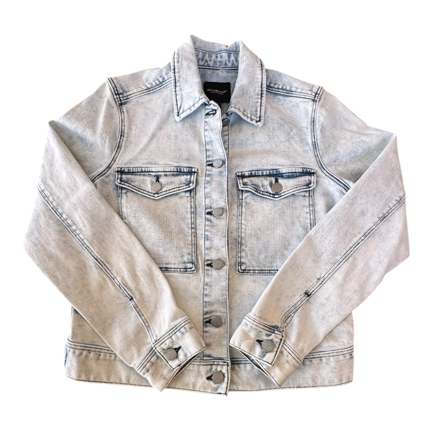 Jacket Denim By Liverpool In Blue Denim, Size:Xs