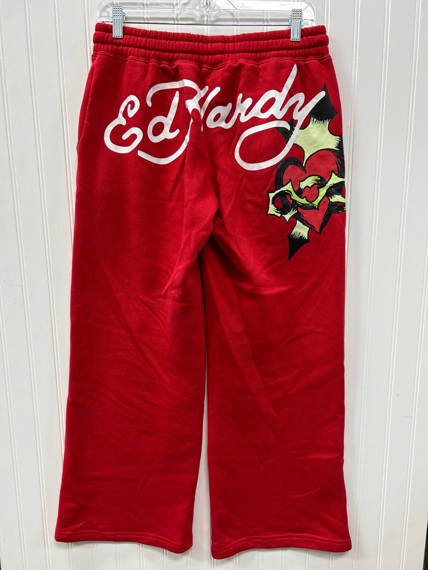 Athletic Pants By Ed Hardy In Red, Size:M