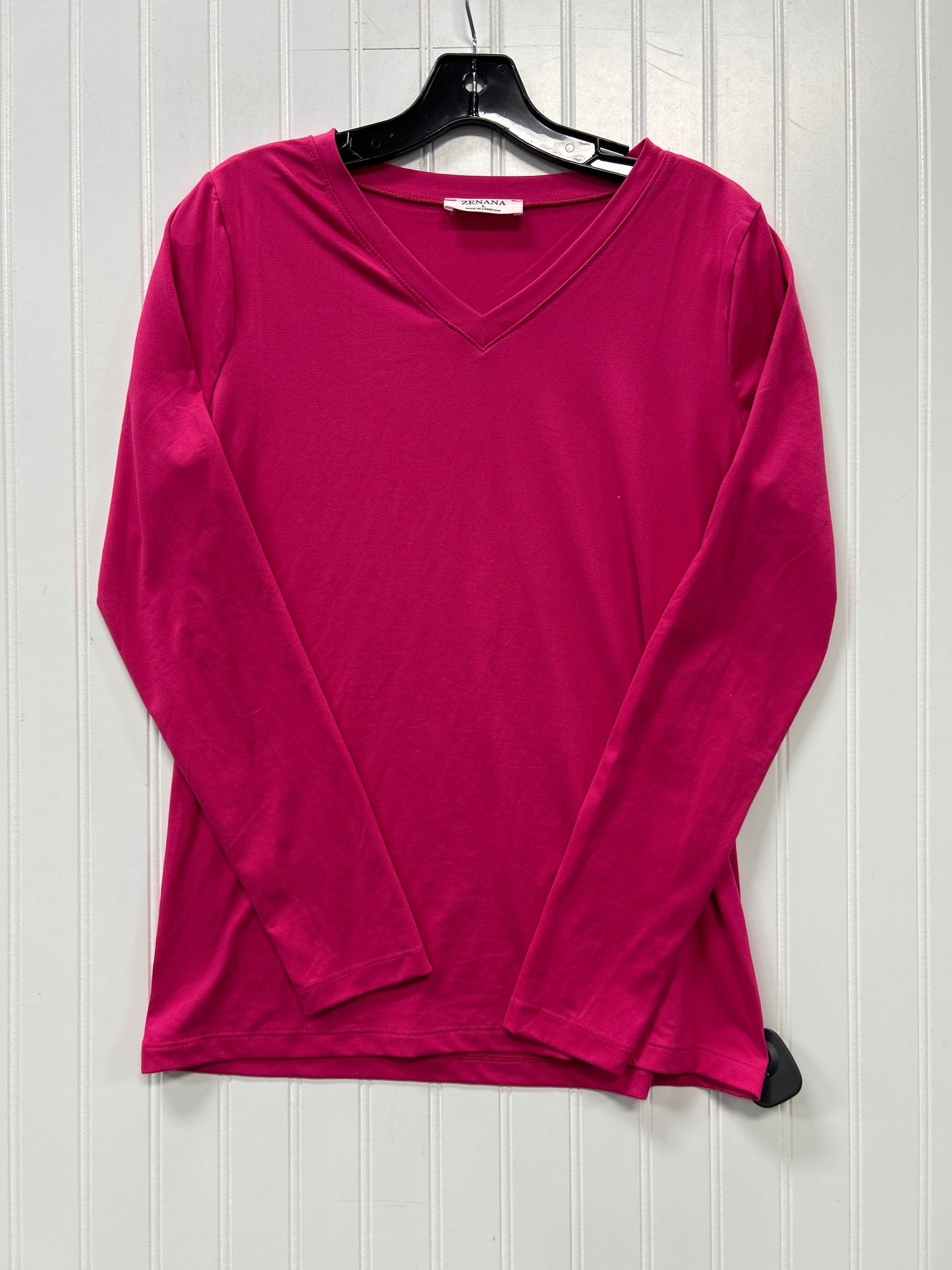 Top Ls By Zenana In Pink, Size:L