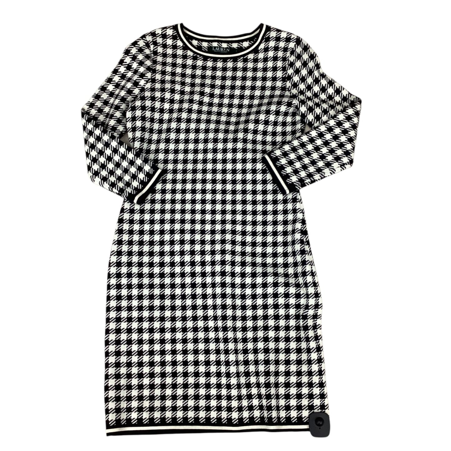 Dress Casual Midi By Lauren By Ralph Lauren In Geometric Pattern, Size:S
