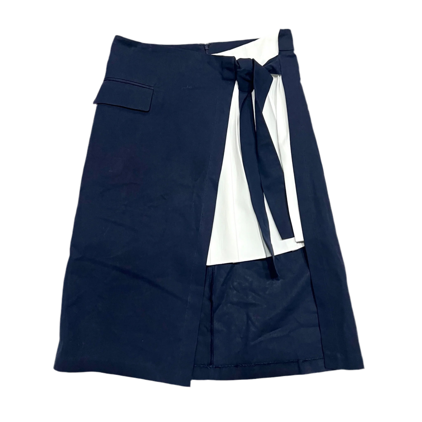 Skirt Midi By Mare Mare In Blue & White, Size: Xs