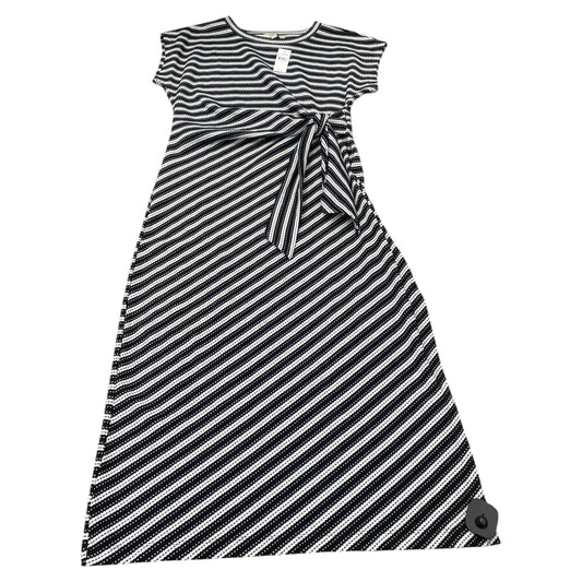 Dress Casual Midi By Loft In Black & White, Size:S