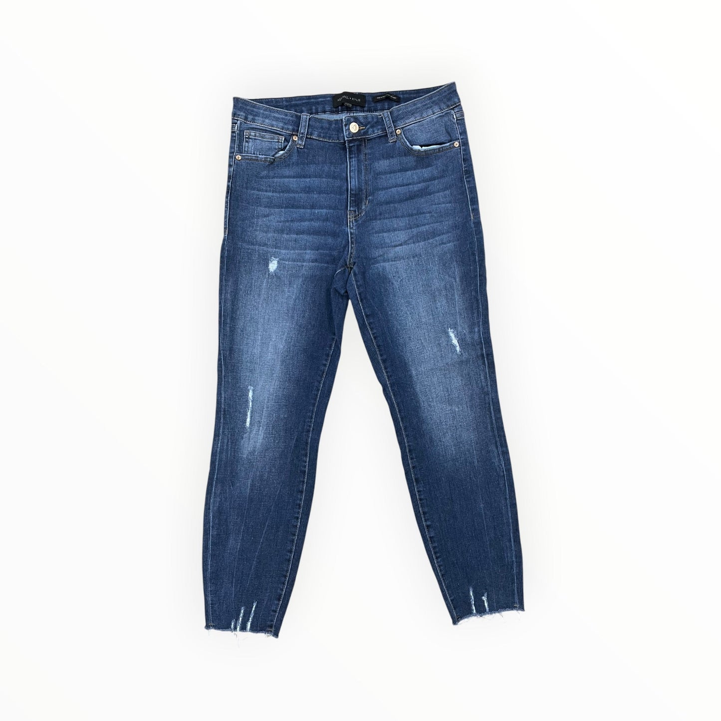 Jeans Boot Cut By Buckle Black In Blue Denim, Size:10