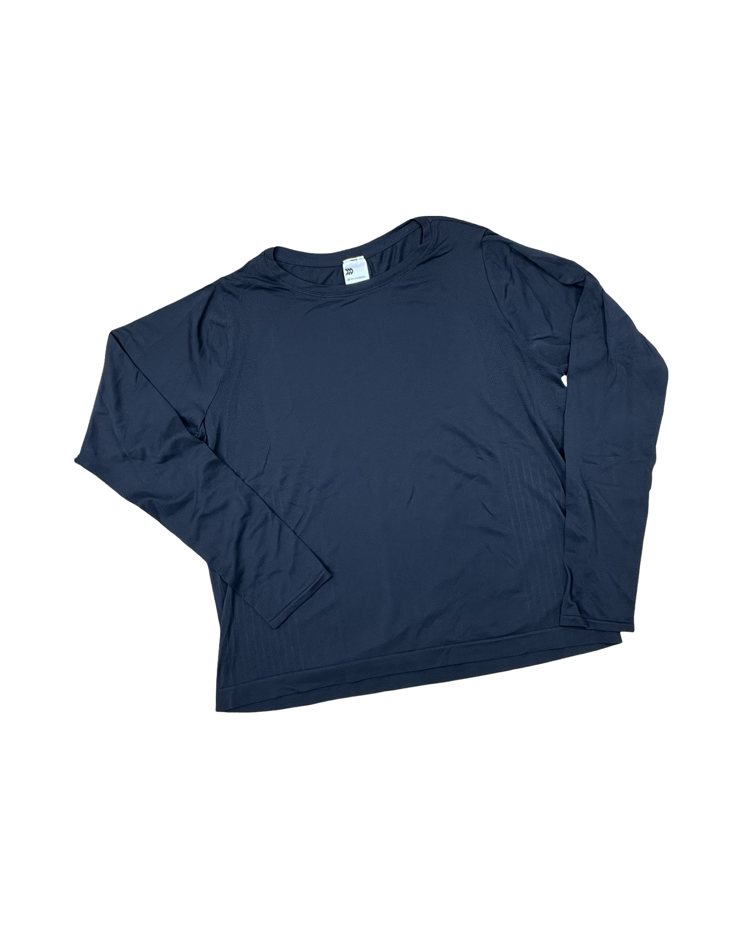 Athletic Top Ls Crewneck By All In Motion In Black, Size:L