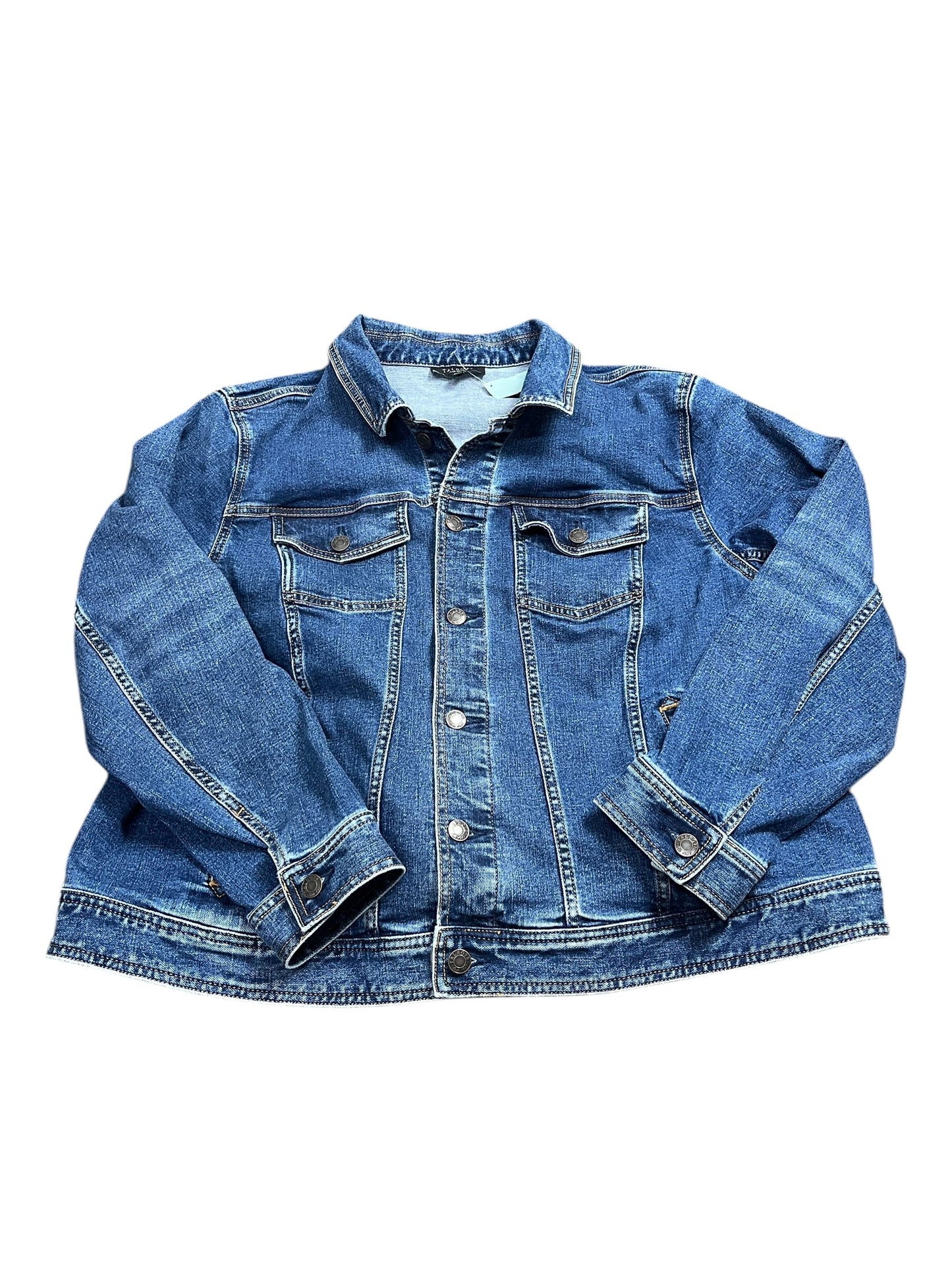 Jacket Denim By Talbots In Blue Denim, Size:3X